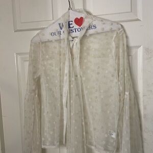 Sheer Polka Dot Blouse